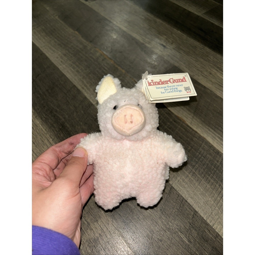 Vintage Gund Pink Pig‎ Stuffed Plush Non-Working Squeaker